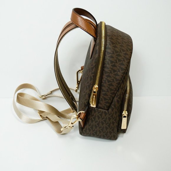 Michael Kors Erin MINI backpack PVC MK Brown - Picture 5 of 10